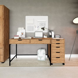 Hanah Home Atlas 1600-59 Escritorio de Estudio Atlantic Pine
